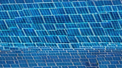 Sticker - A Grid of Blue Solar Panels