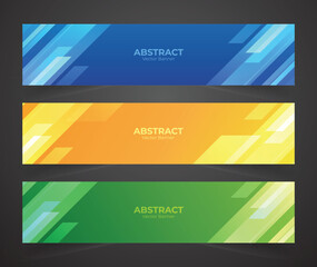 Wall Mural - abstract design banner template set. perfect background design for headline and sale banner. geometr
