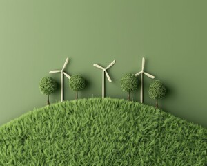 Canvas Print - Building renewable energy resilience to maintain a consistent supply in the face of environmental obstacles.