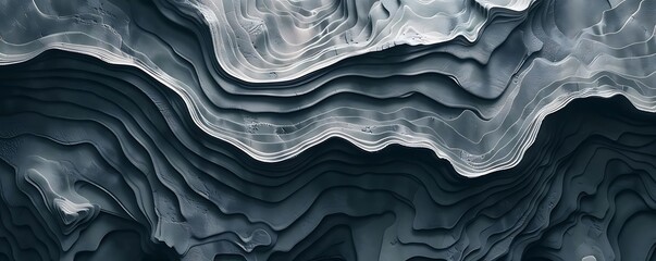 Wall Mural - Abstract 3D  Waves Background Design