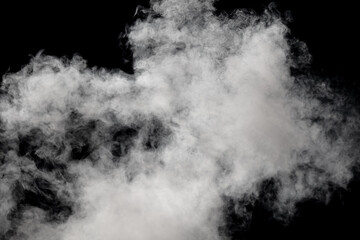 Wall Mural - Smoke isolated on black background