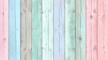 Wall Mural - Colorful pastel wooden wall background