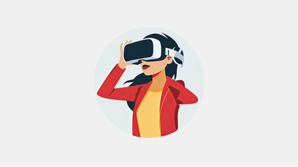 an image of a person using VR and AR googles