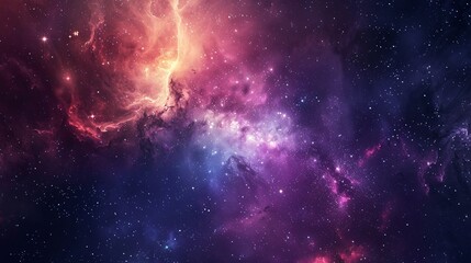 Sticker - a captivating view of the universe with a nebula and stars in a cosmic aura
