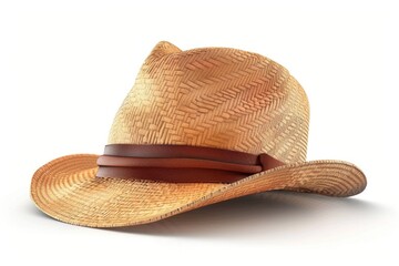 Panama hat on a white background. File contains clipping path.