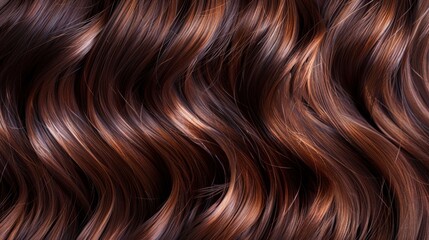 Wall Mural - Wavy Brown Hair Texture