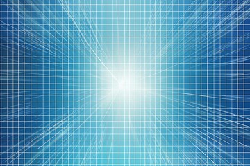 Wall Mural - Abstract Grid Background with White Lines and Light Blue Color Illustration