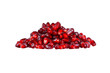© khumthong - Red pomegranate seed isolated on white background.