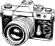 © Larisa - Hand drawn retro camera clipart design illustration