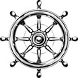 © Larisa - Hand drawn rudder steering wheel clipart design illustration