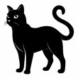 © koushik - Black Cat Vector Silhouette