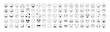 © IMed - Doodle Emoji line icon big set. Emoji sketch style. Emoji with different emotion mood, happy, sad, smile face. Hand drawn vector line emoticons