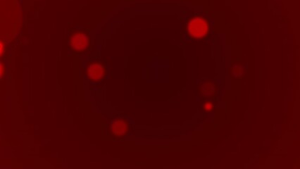 Fototapete - Red, bokeh and background with abstract, animation and particles for graphic design or social media. Glitter, pattern and texture for wallpaper, backdrop and Christmas event or party banner