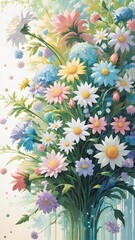 Wall Mural - Colorful Floral Bouquet