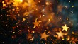 © tashechka - Golden stars with a sparkling bokeh background, creating a magical and festive atmosphere.