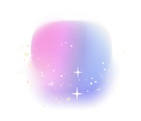 Wall Mural - Holo gradient blurred shape with glitter Stars