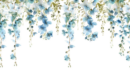 Wall Mural - png elegant floral hanging watercolor illustration