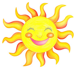 Poster - PNG Sun cheerful drawing sky.