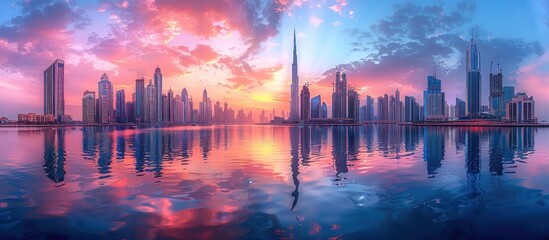 Dubai Skyline at Sunrise