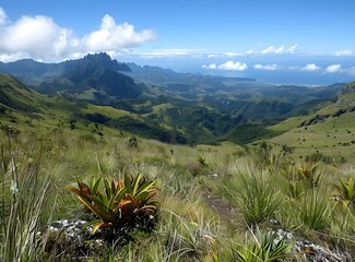 Canvas Print - Mount PaniÃ© and surrounding area, New Caledonia