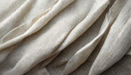 Close-up view of smooth, white textured fabric with intricate weave patterns, creating a sense of elegance and sophistication in its appearance.