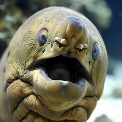 Wall Mural - Close-up of a moray eel