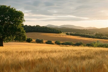 Golden Fields at Sunset