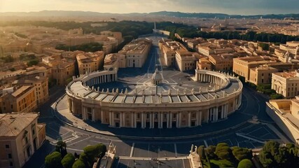 Wall Mural - Stunning panorama of the Vatican