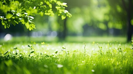 Poster - grass green background light green