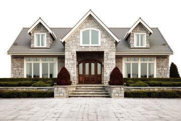 Sticker - PNG  Elegant stone house exterior view