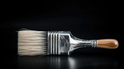 Wall Mural - bristles silver paintbrush