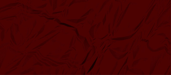 red wrinkly backdrop paper background. panorama red grunge wrinkly paper texture. red crumpled and top view textures can be used for background of text or any contents.	