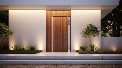 Wall Mural - minimalist front door lights