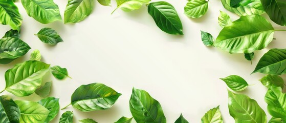 Eco-friendly background with place for text green leaves concept of ecology and healthy environment