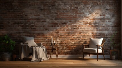 Wall Mural - brick interior wall texture