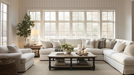 Wall Mural - cozy shiplap interiors