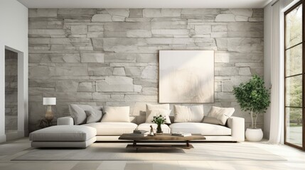 Wall Mural - clean light gray stone