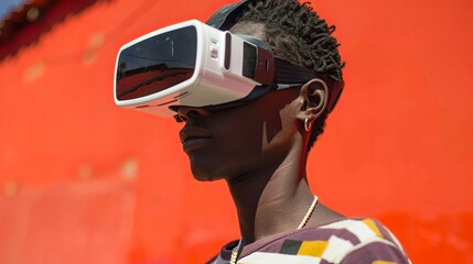 an image of a person using VR and AR googles