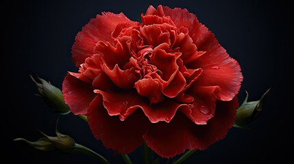 Sticker - up red carnation