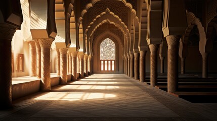 Poster - geometry mosque interior