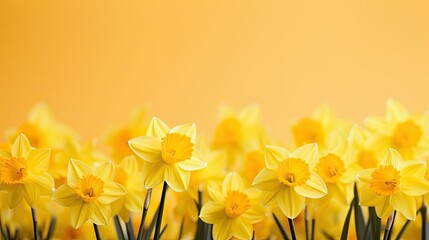 Canvas Print - vibrant yellow background flower