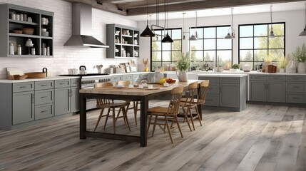 Sticker - wooden gray flooring