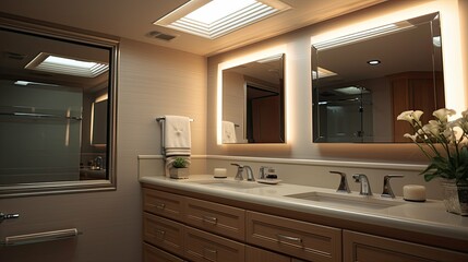 Wall Mural - vanity home recessed lighting