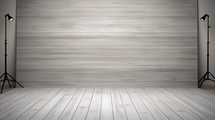 Canvas Print - neutral gray wood seamless