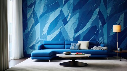 Canvas Print - wallpaper blue pattern