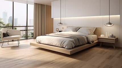 Wall Mural - contemporary light wood floor seamless