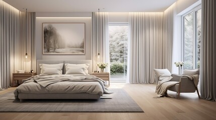 Poster - ethereal blurred residential interior design