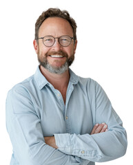 Poster - PNG Smiling man with crossed arms