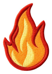 Wall Mural - PNG Felt stickers of a single fire symbol clothing knitwear