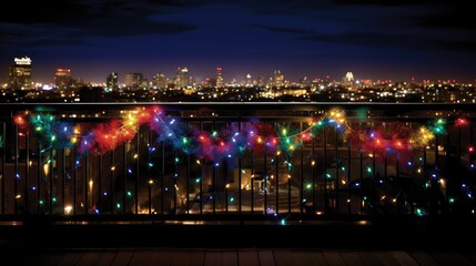 Wall Mural - vibrant light garland